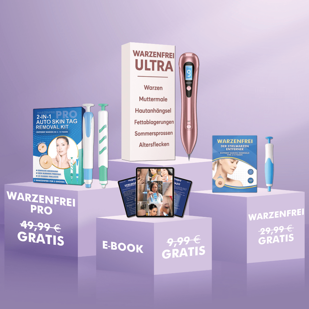 Warzenfrei ULTRA Bundle - GRATIS Warzenfrei PRO + Warzenfrei + E-Book