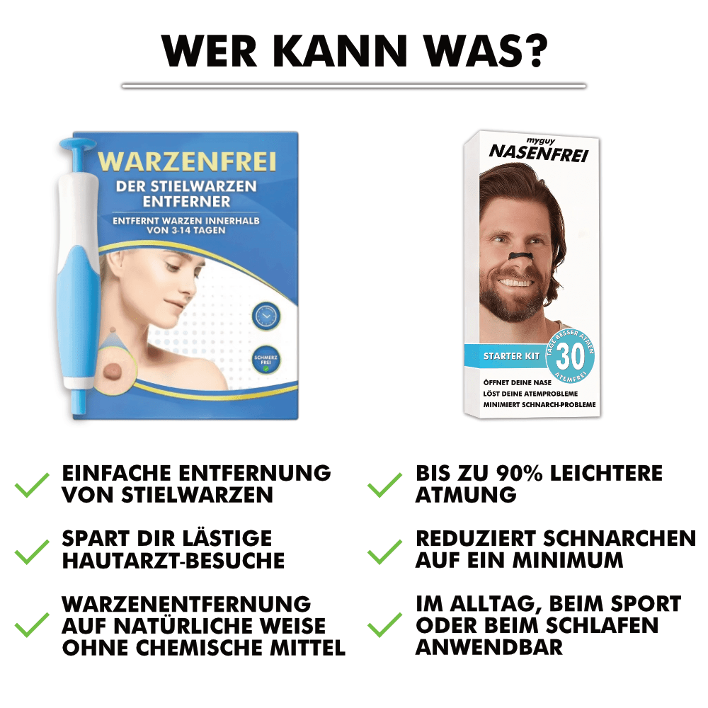 Warzenfrei + GRATIS Nasenfrei