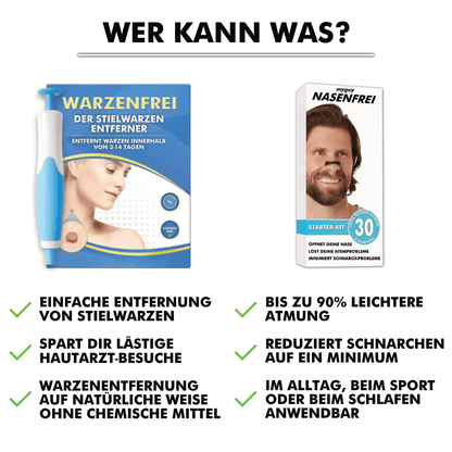 Warzenfrei + GRATIS Nasenfrei